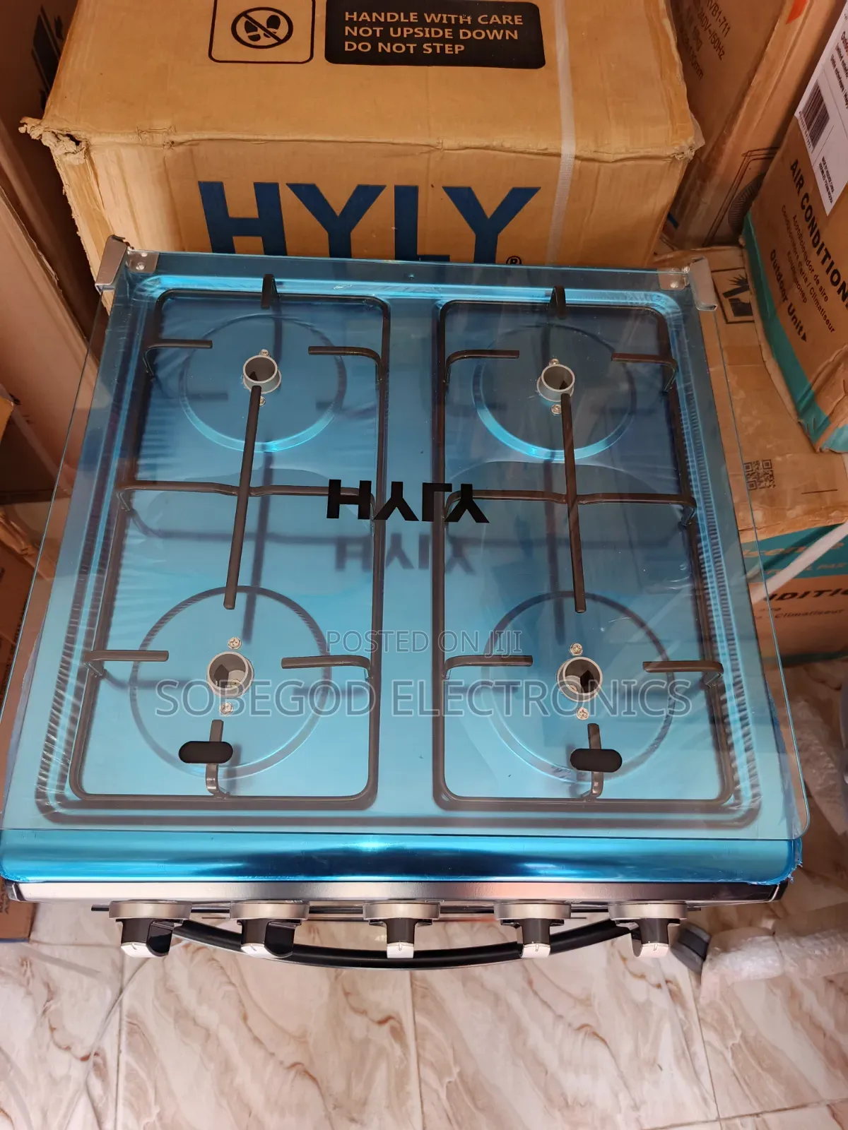 HYLY Standing Gas Cooker 4 Burner With Oven 50x50