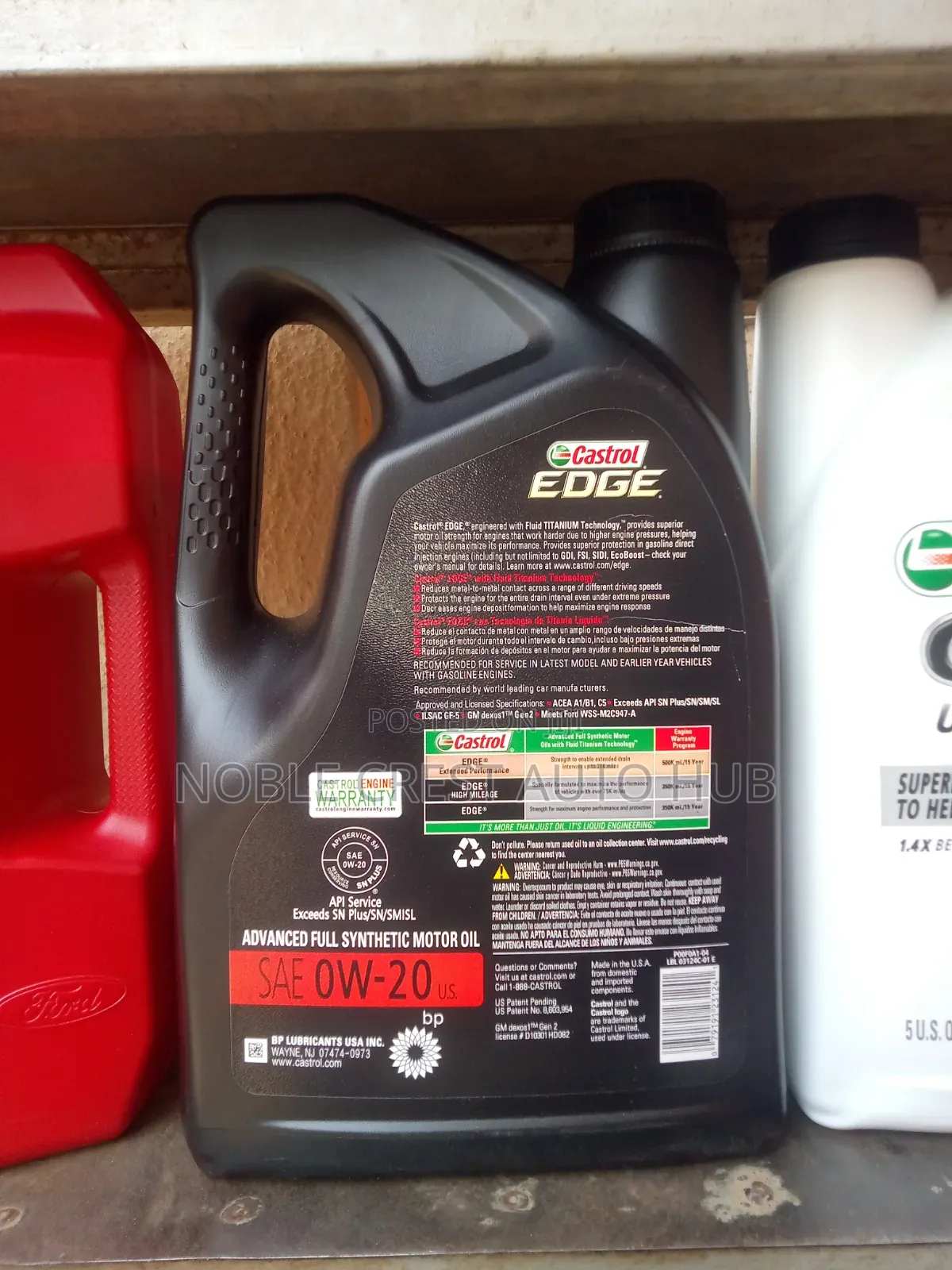 0w-20 Castrol Edge Engine Oil 5L