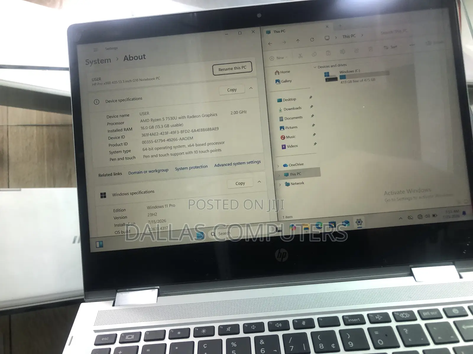 Laptop HP ProBook X360 435 G10 16GB AMD Ryzen 5 SSD 512GB