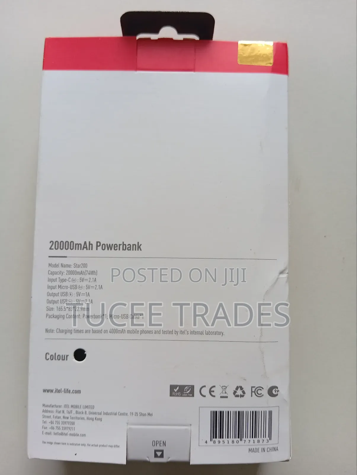 Itel 20,000 Mah Powerbank