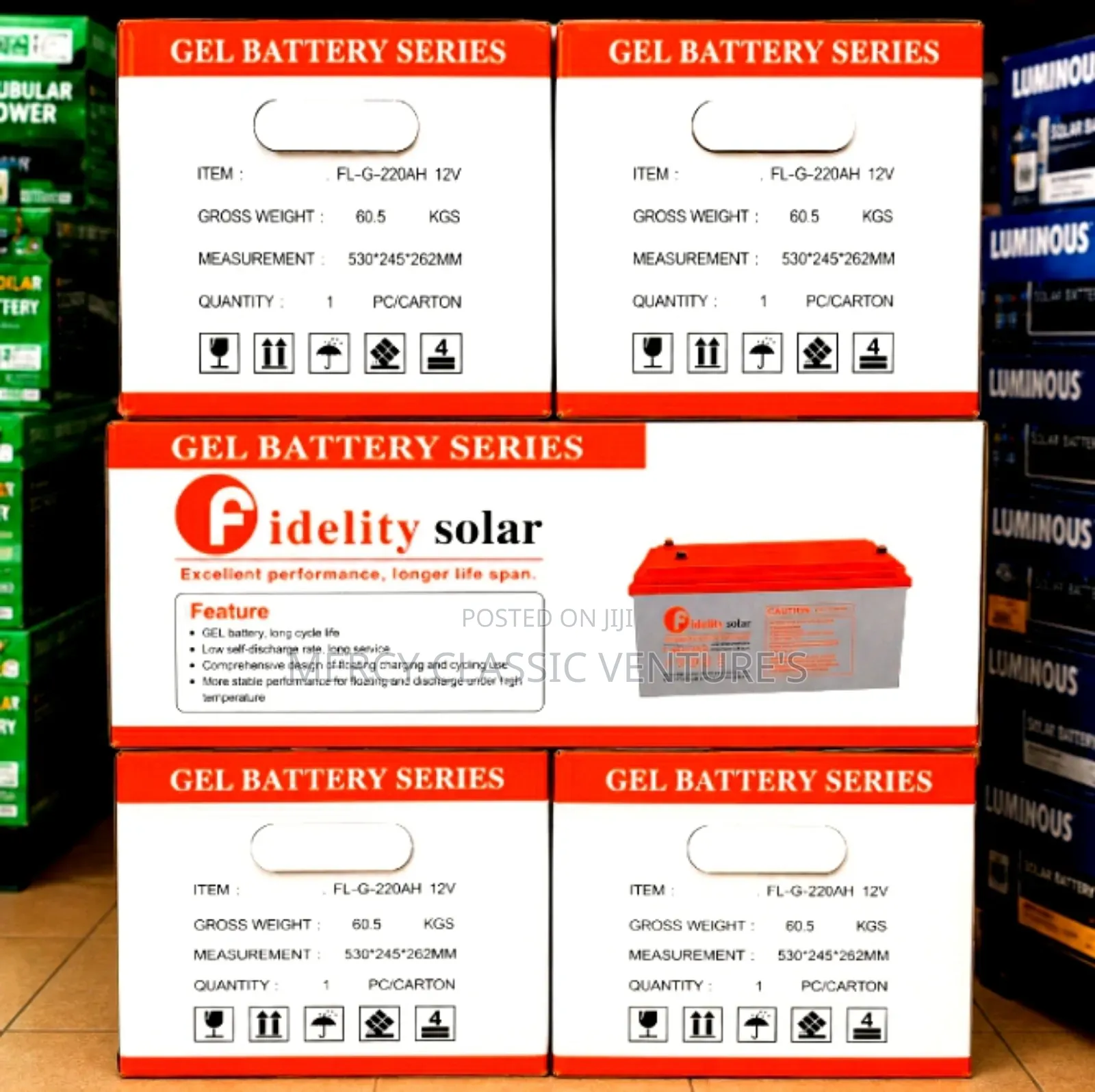Fidelity Solar 220Ah 12V GEL Battery – Maintenance-Free Inverter