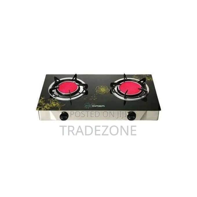 Qasa Tempered Glass 2 Burner Gas Cooker QGC-2BG Infrared