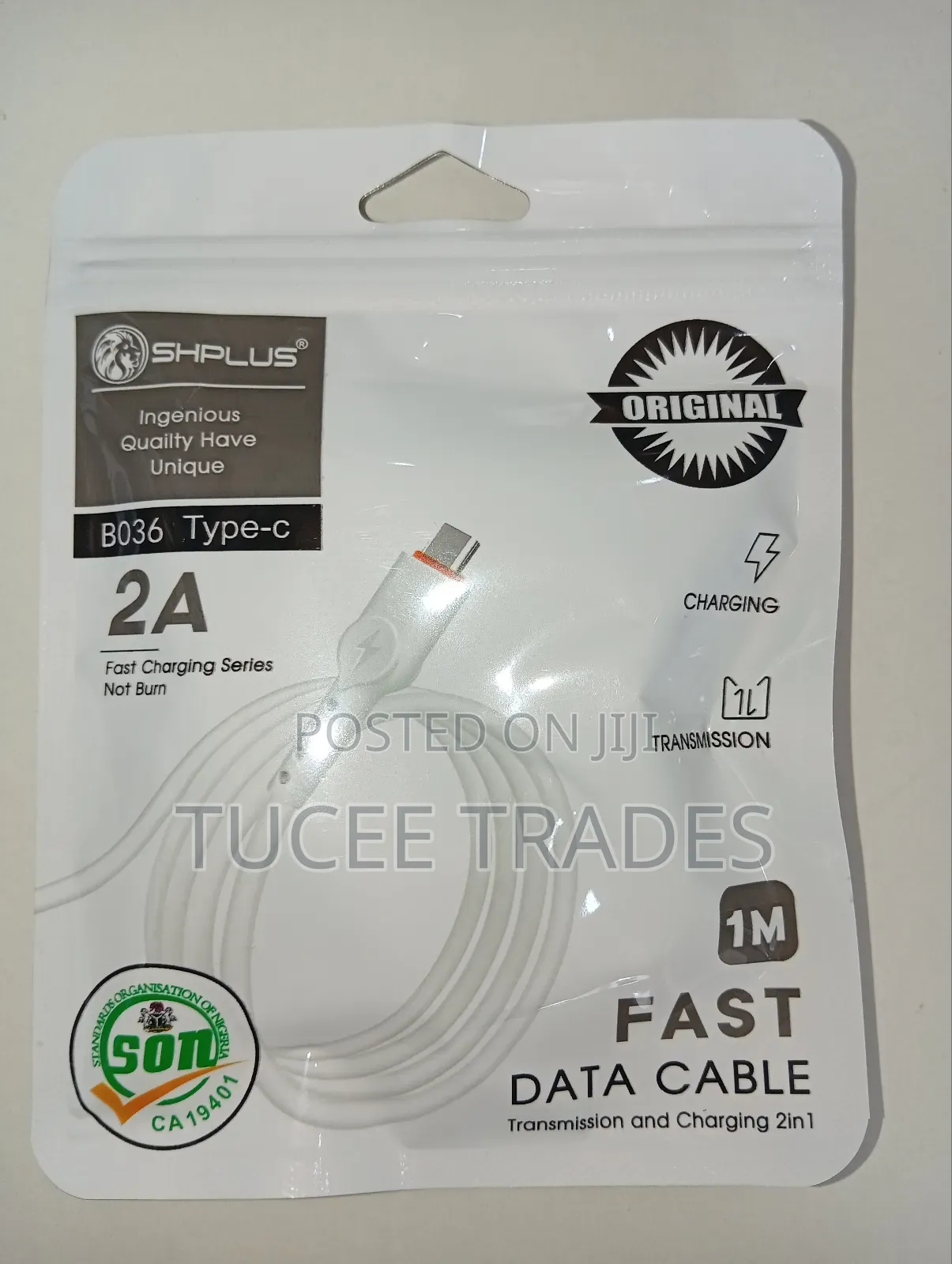 SHPLUS Fast Charging Type C White Cable