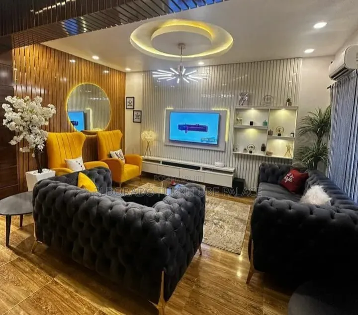 Beautiful Fabric Set of Living Room Chairs
