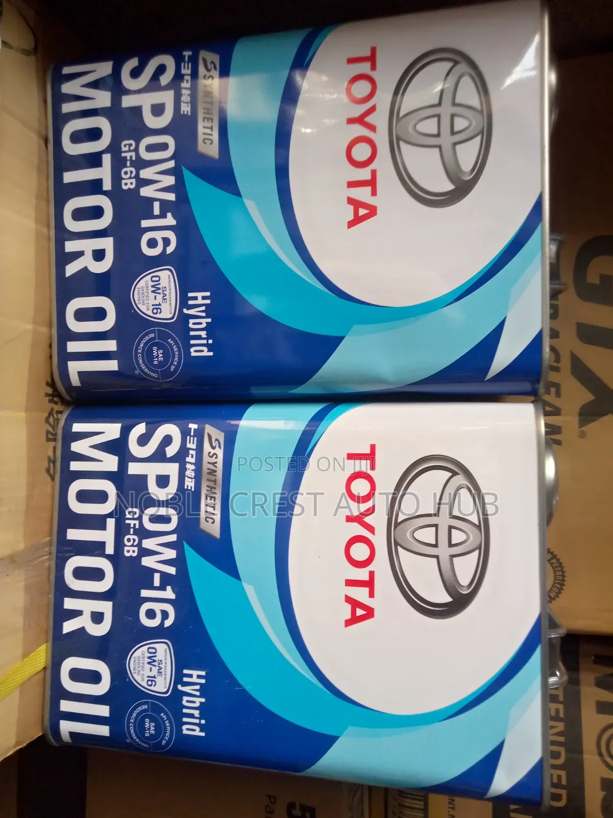 0w-16 Hybrid Toyota Engine Oil 4L for Toyota Cars