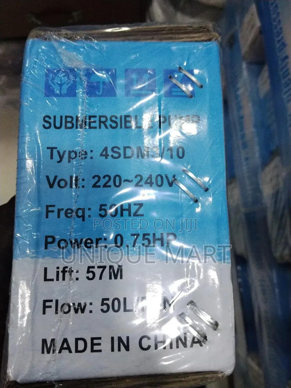 0.75Hp Strongdab Submersible Water Pump.100% Copper Coil