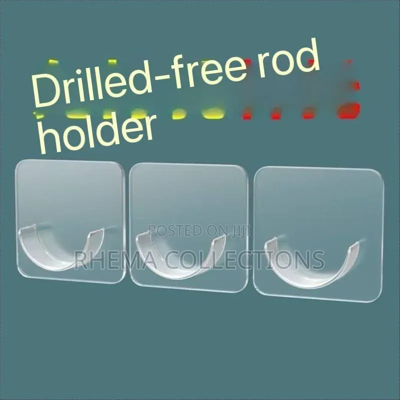 10pcs Multifunctional Multiscene Wall/Tile Rod Holder Hook