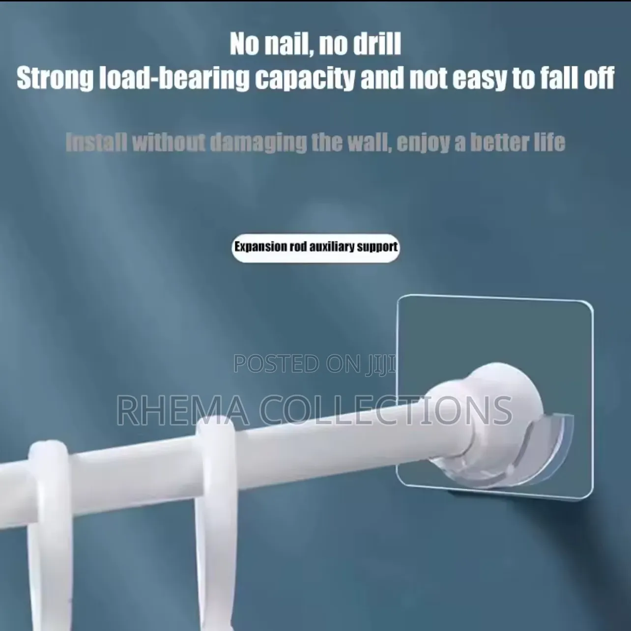10pcs Multifunctional Multiscene Wall/Tile Rod Holder Hook