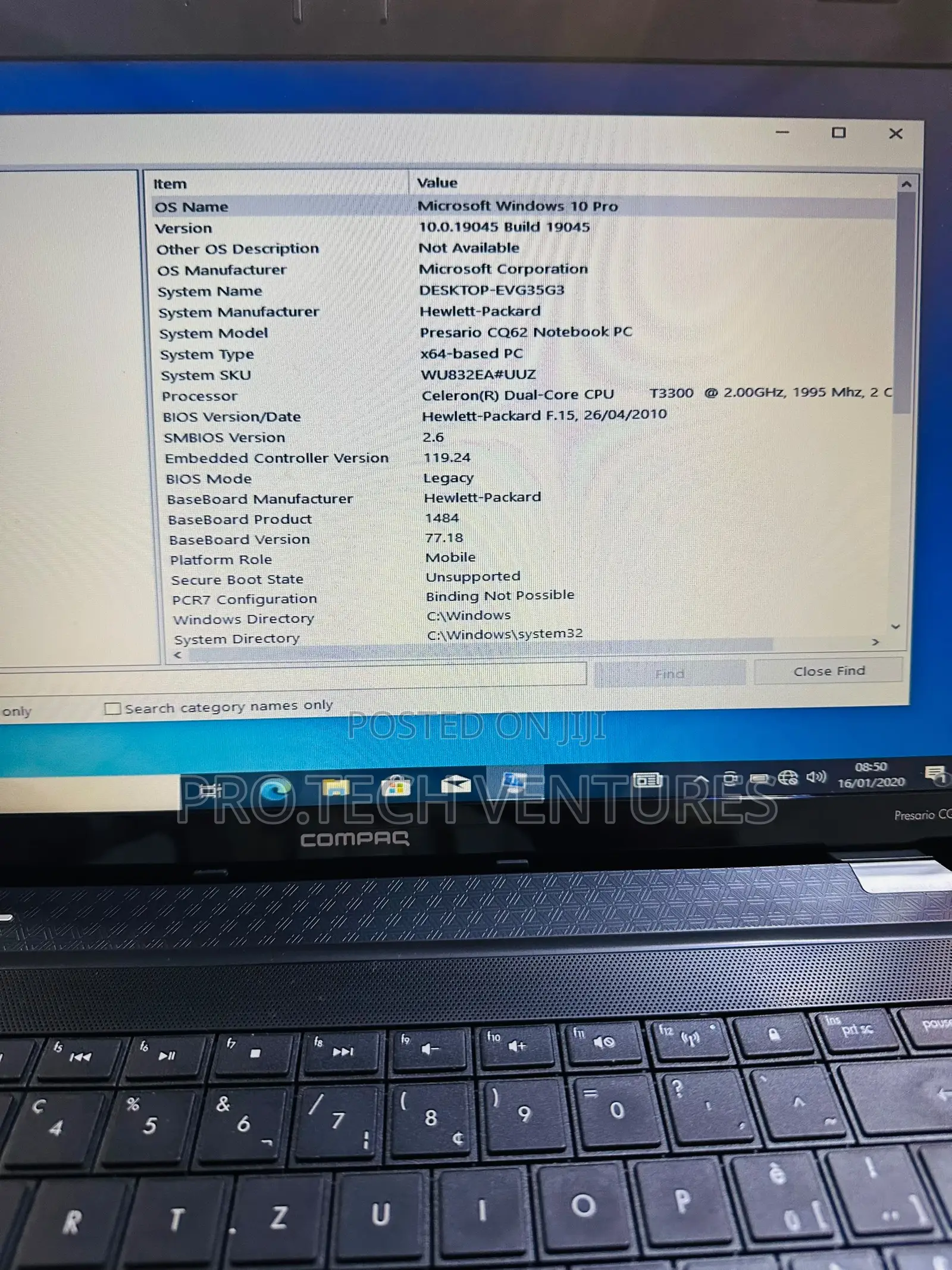 Laptop HP Compaq Presario CQ62 4GB Intel Pentium HDD 250GB