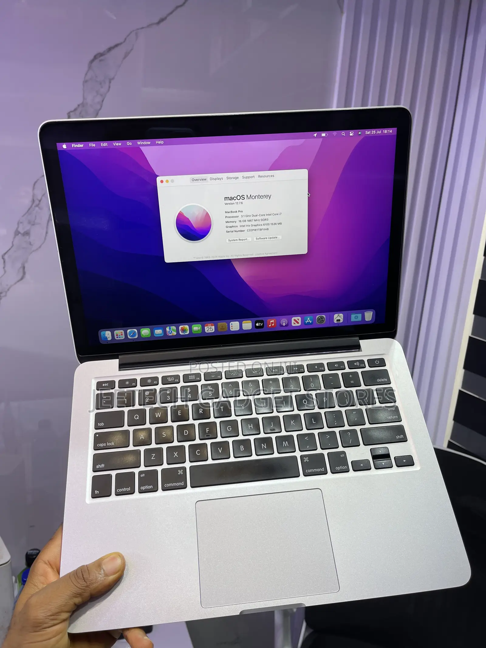 Laptop Apple MacBook Pro 2015 16GB Intel Core i7 SSD 512GB