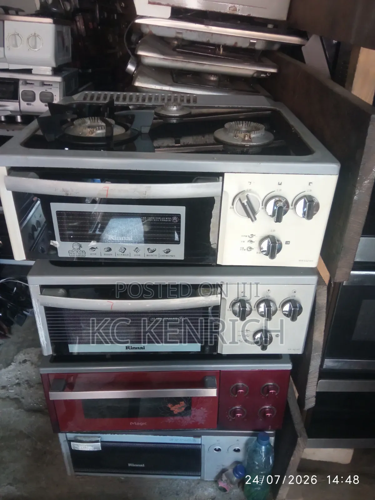 Tokunbo Table Glass 3 Burner All Gas With Small Oven