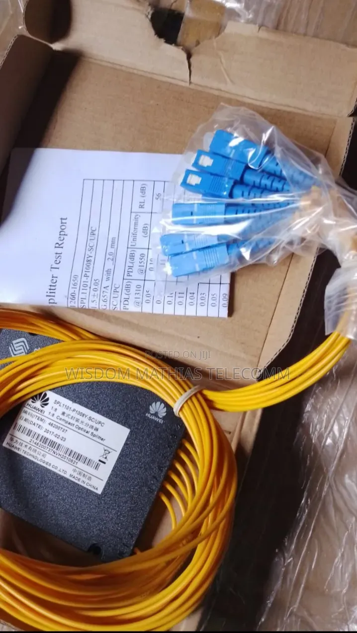 “Huawei 1:8 PLC Fiber Optic Splitter SC/UPC