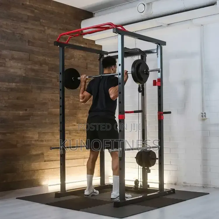 Premium Squat Rack With Cable Pulley System