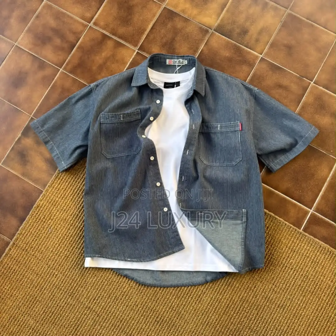 S Double Union Work Button Up Shirt Stripe