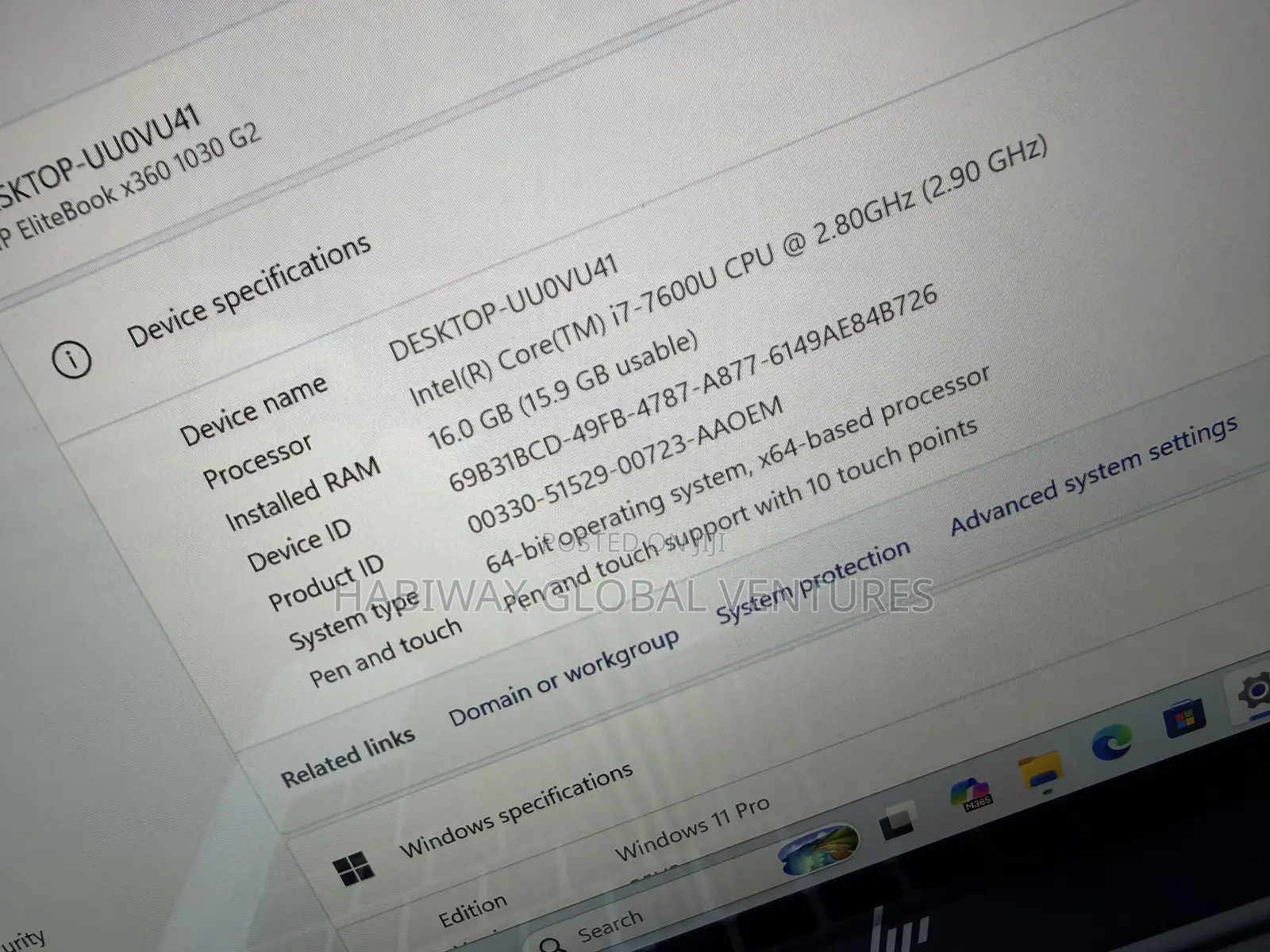 Laptop HP EliteBook x360 1030 G2 16GB Intel Core i7 SSD 256GB