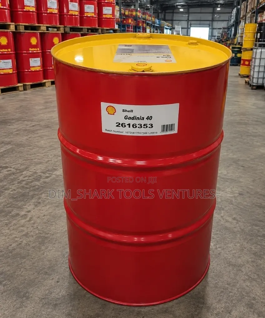 209-Liter Drum of Shell Gadinia-40 High-Performance Piston Engine Oil