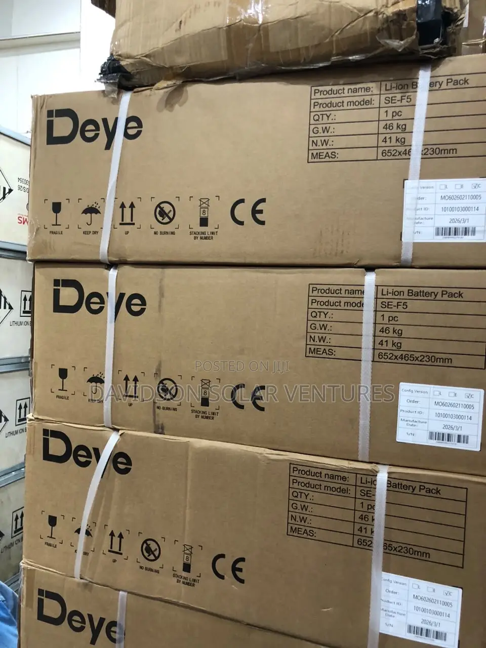 5kwh 48v Display Screen Deye Lithium Ion Battery