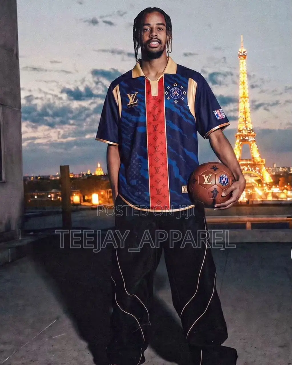 Luxury PSG X Louis Vuitton-Inspired Football Jersey Now Available