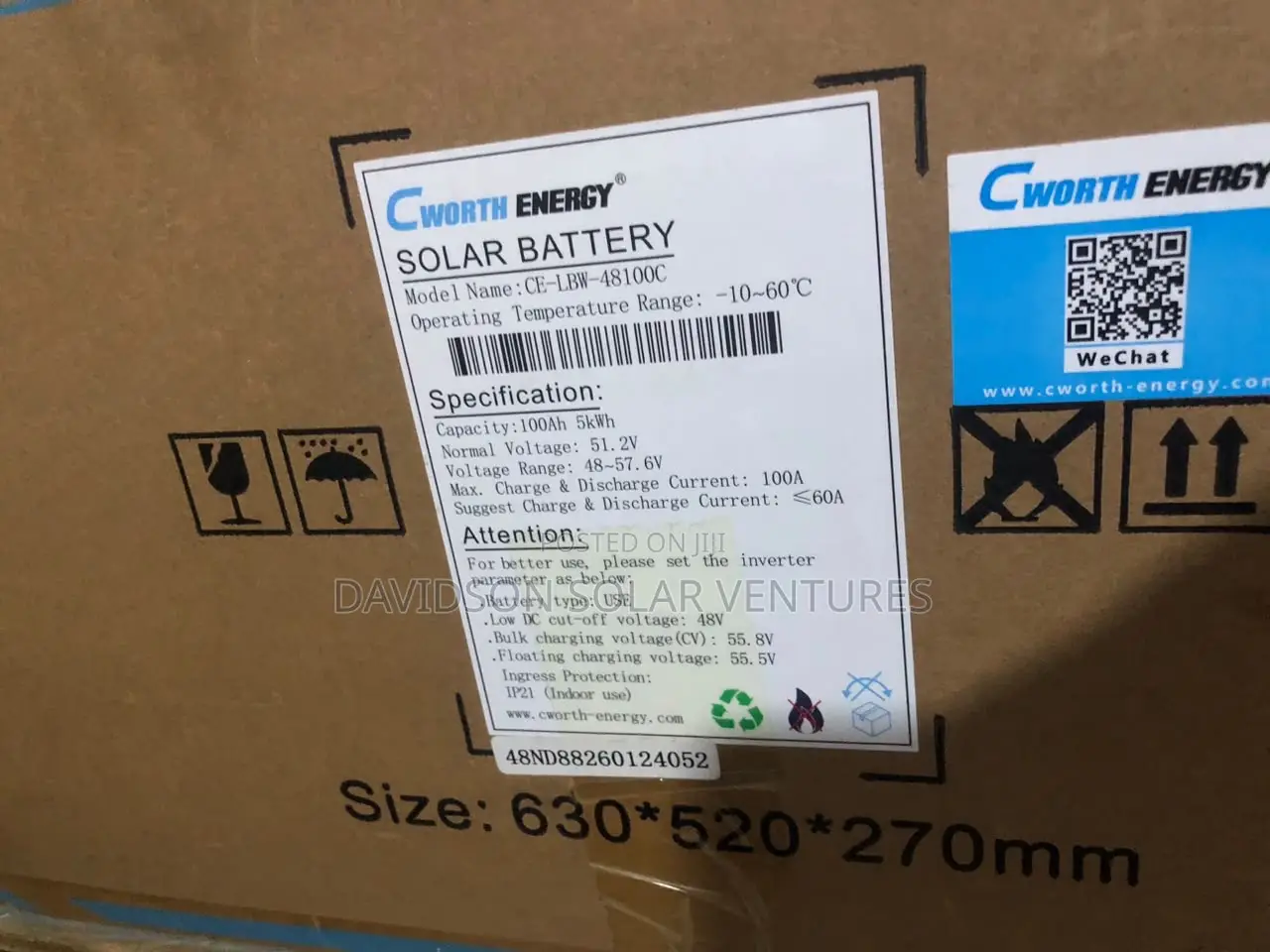 5kwh 48v Cworth Lithium Ion Battery