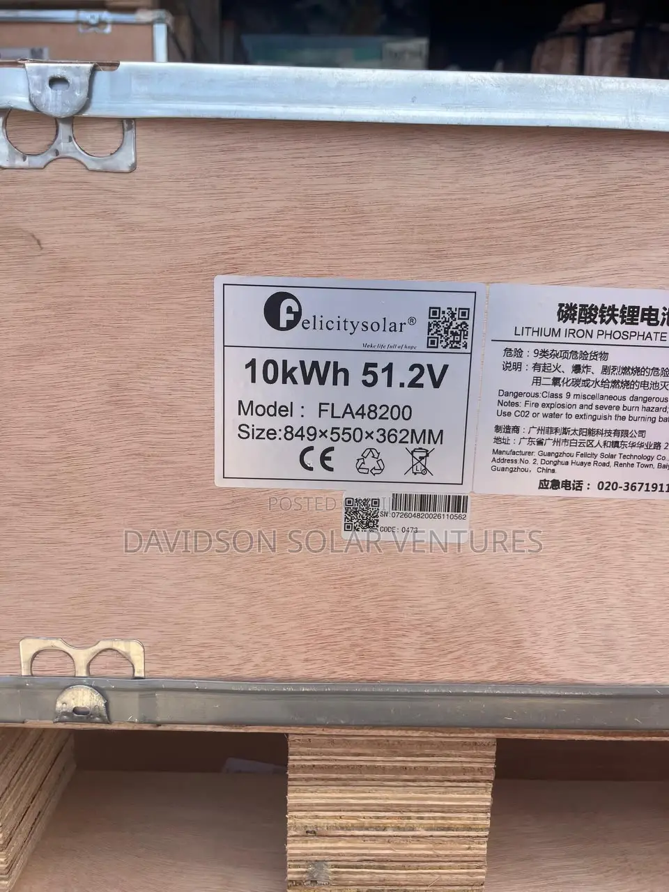 10kwh 48v Felicity Solar Lithium Ion Battery