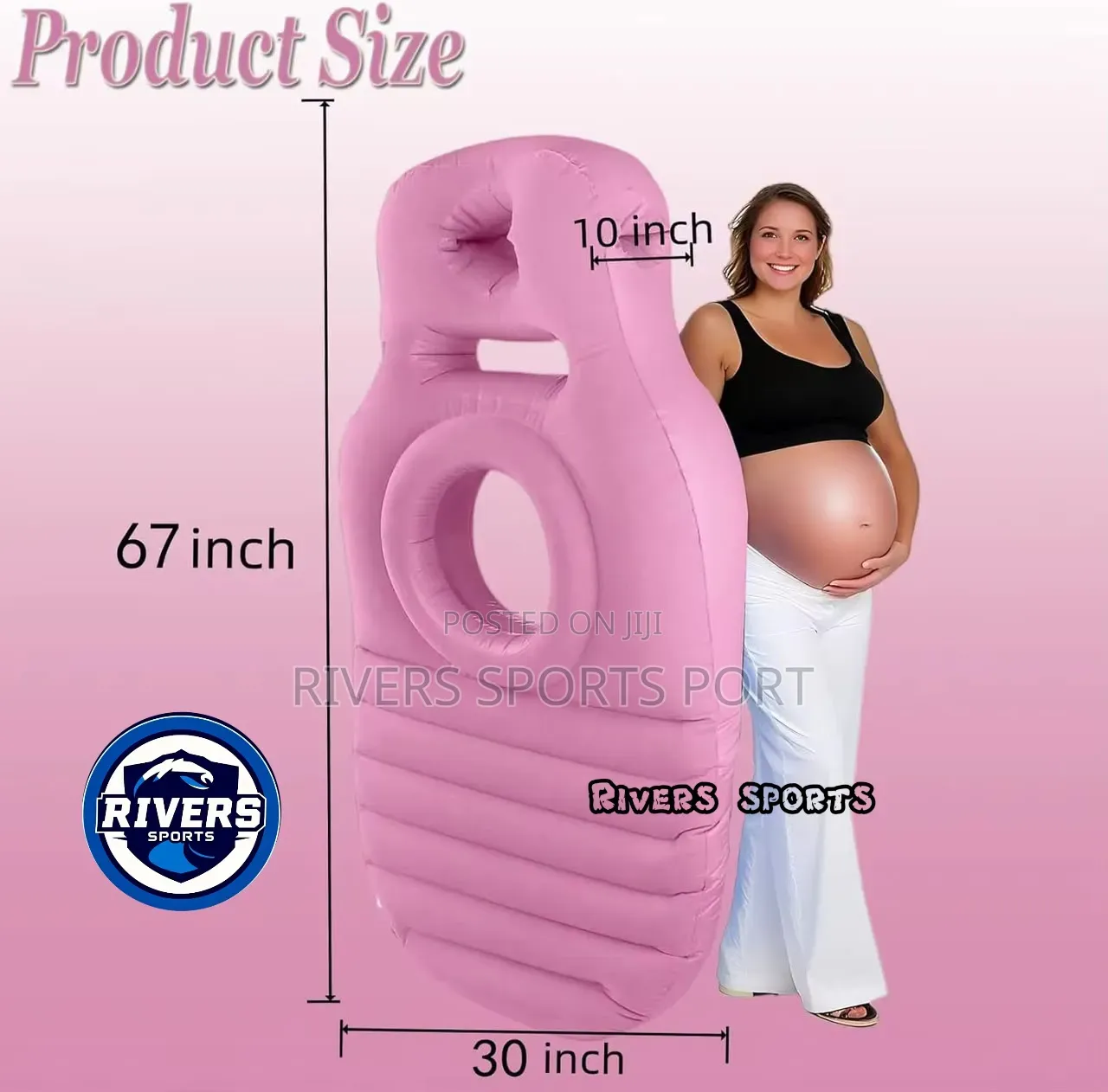 Inflatable Pregnancy Pillow/Matress With Belly Head Hole WITH PUMP