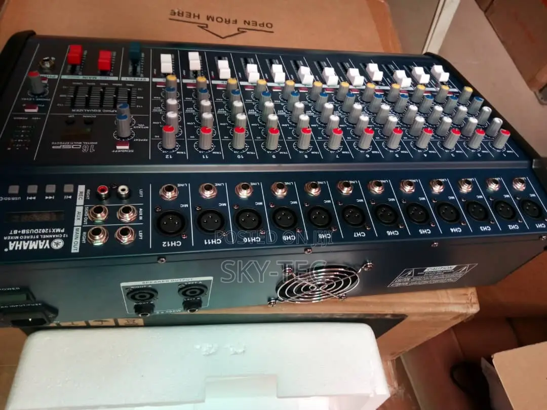 Original Yamaha 12channels Powered Mixer Equalizer, With Led Scream