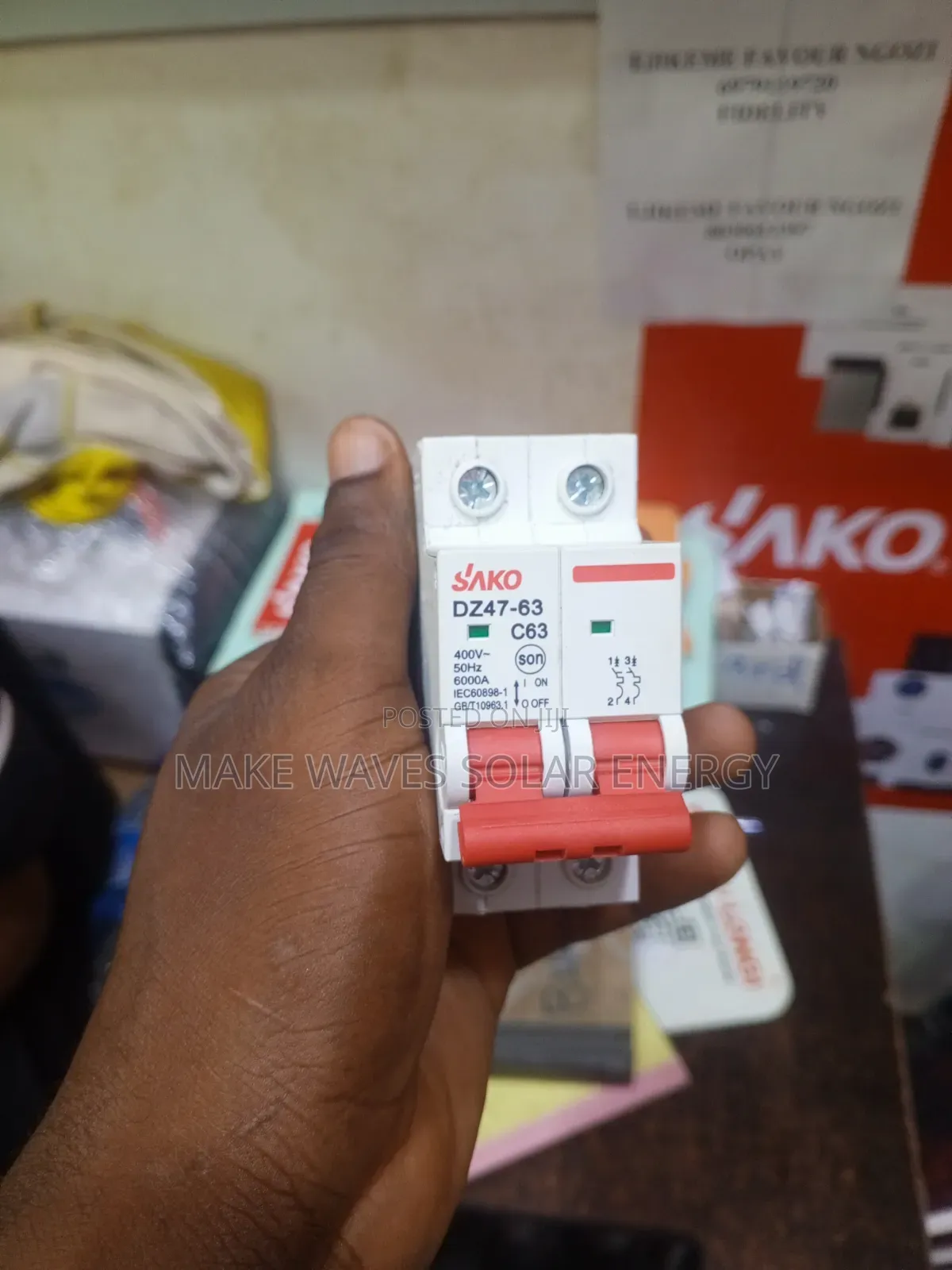 2p 63A AC MCB Breaker Sako
