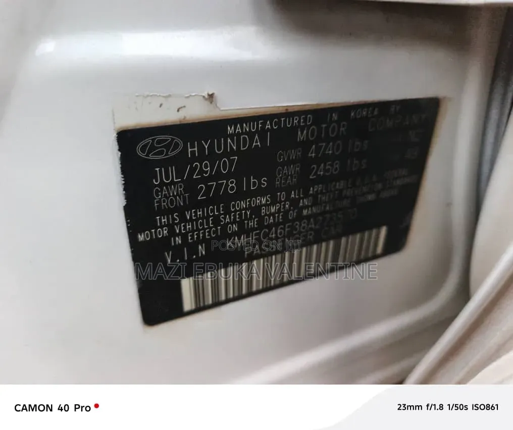 Hyundai Azera 3.3 2008 White
