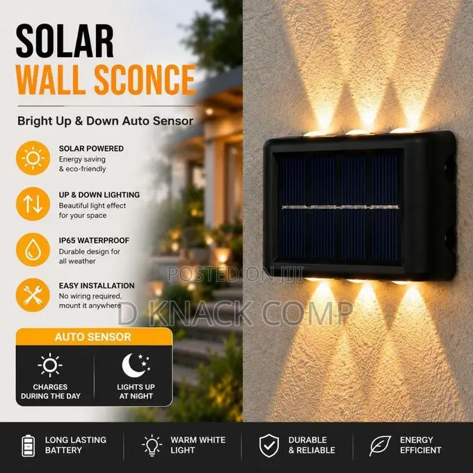 Solar Wall Up Down Glow Atmosphere Light, for Outdoor Decor