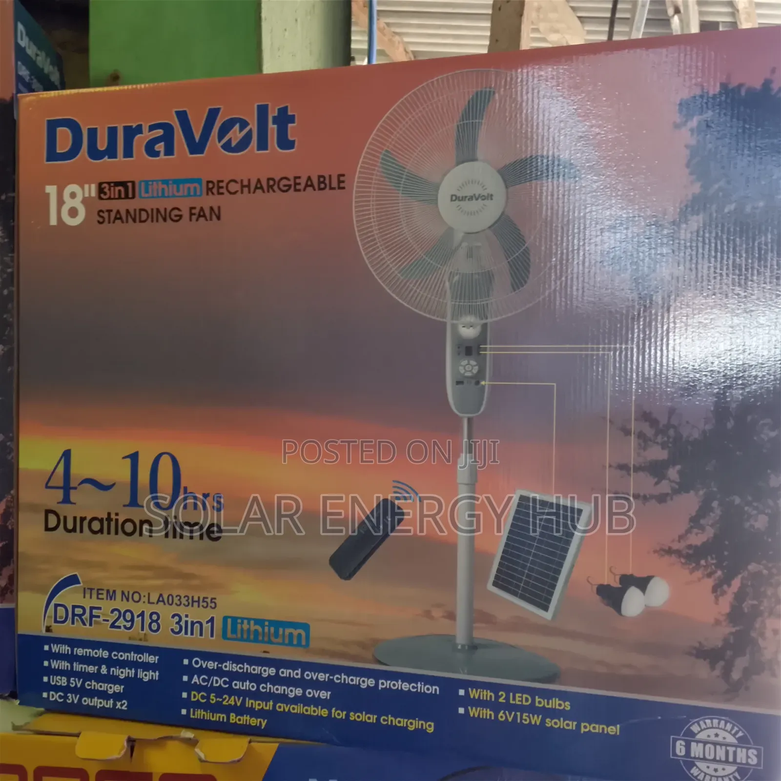18inch Dura Volt 3in1 Lithium Rechargeable Fan