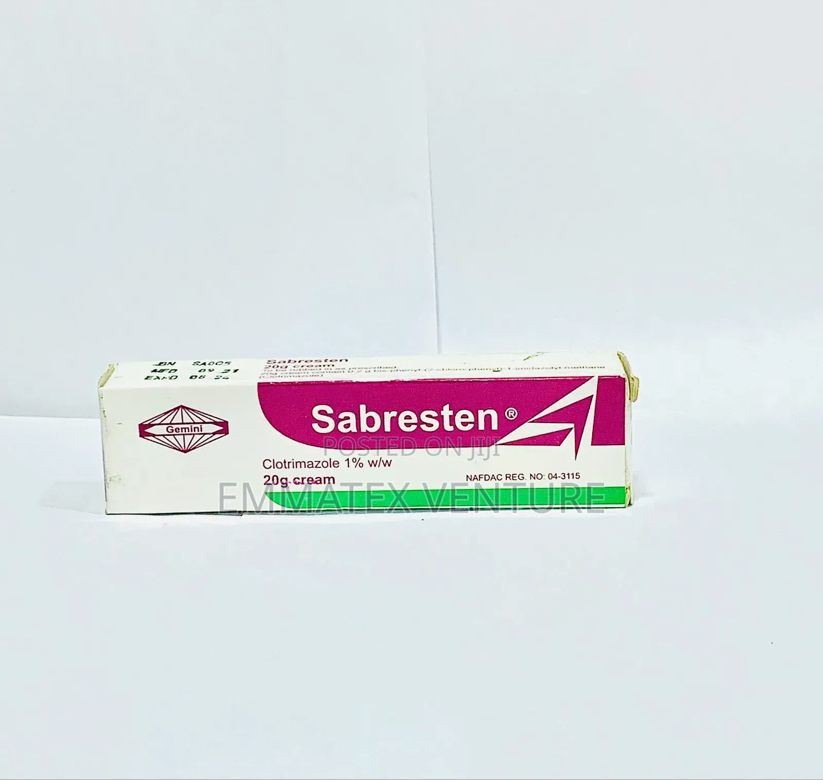 Sabresten Cream (Clotrimazole 1%) 20g