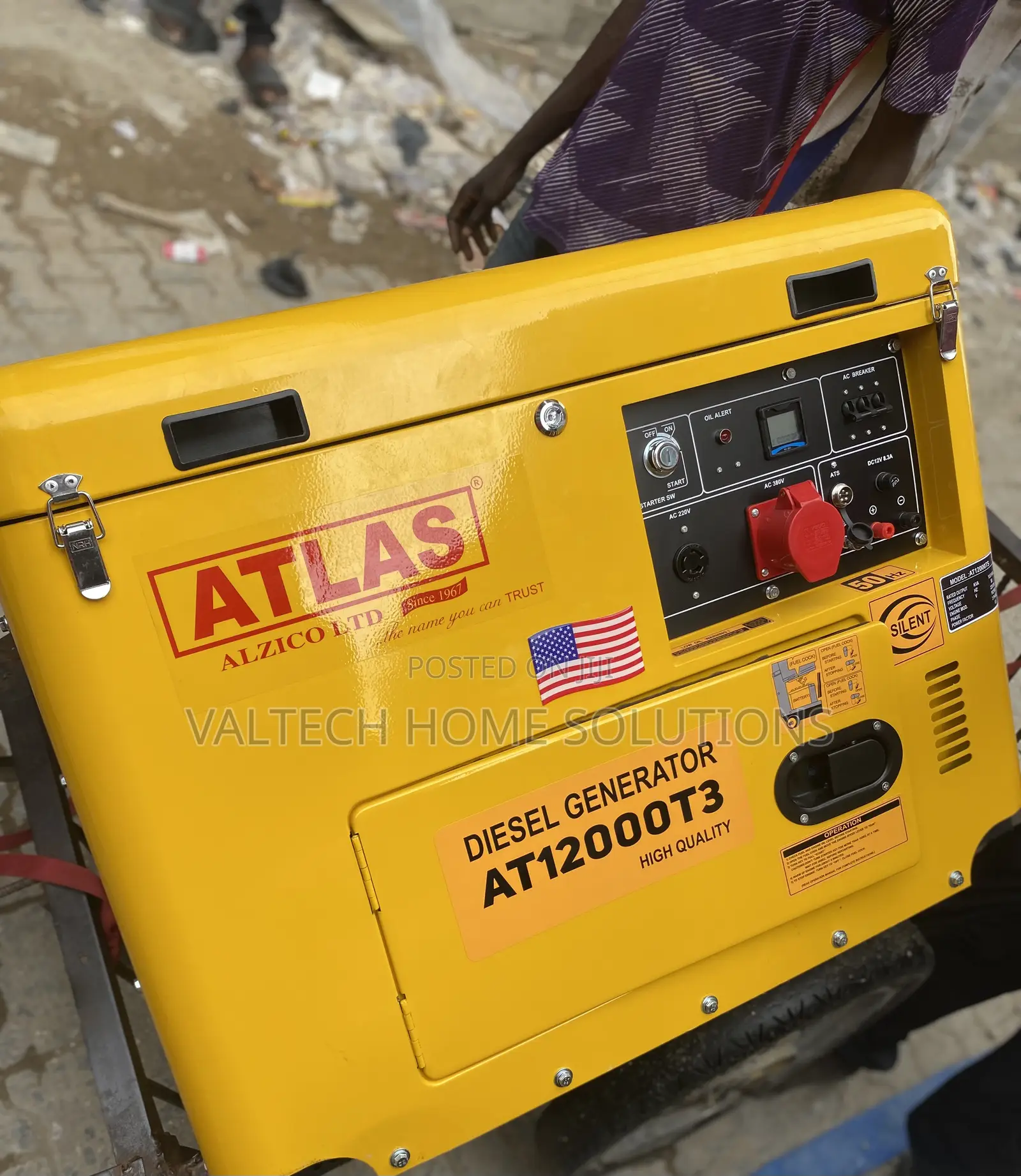 Original Atlas 15KVA Soundproof Diesel Generator – Fuel Efficient
