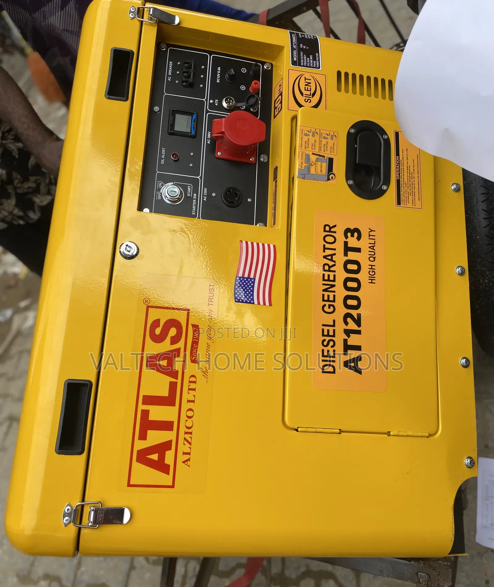 Original Atlas 15KVA Soundproof Diesel Generator – Fuel Efficient