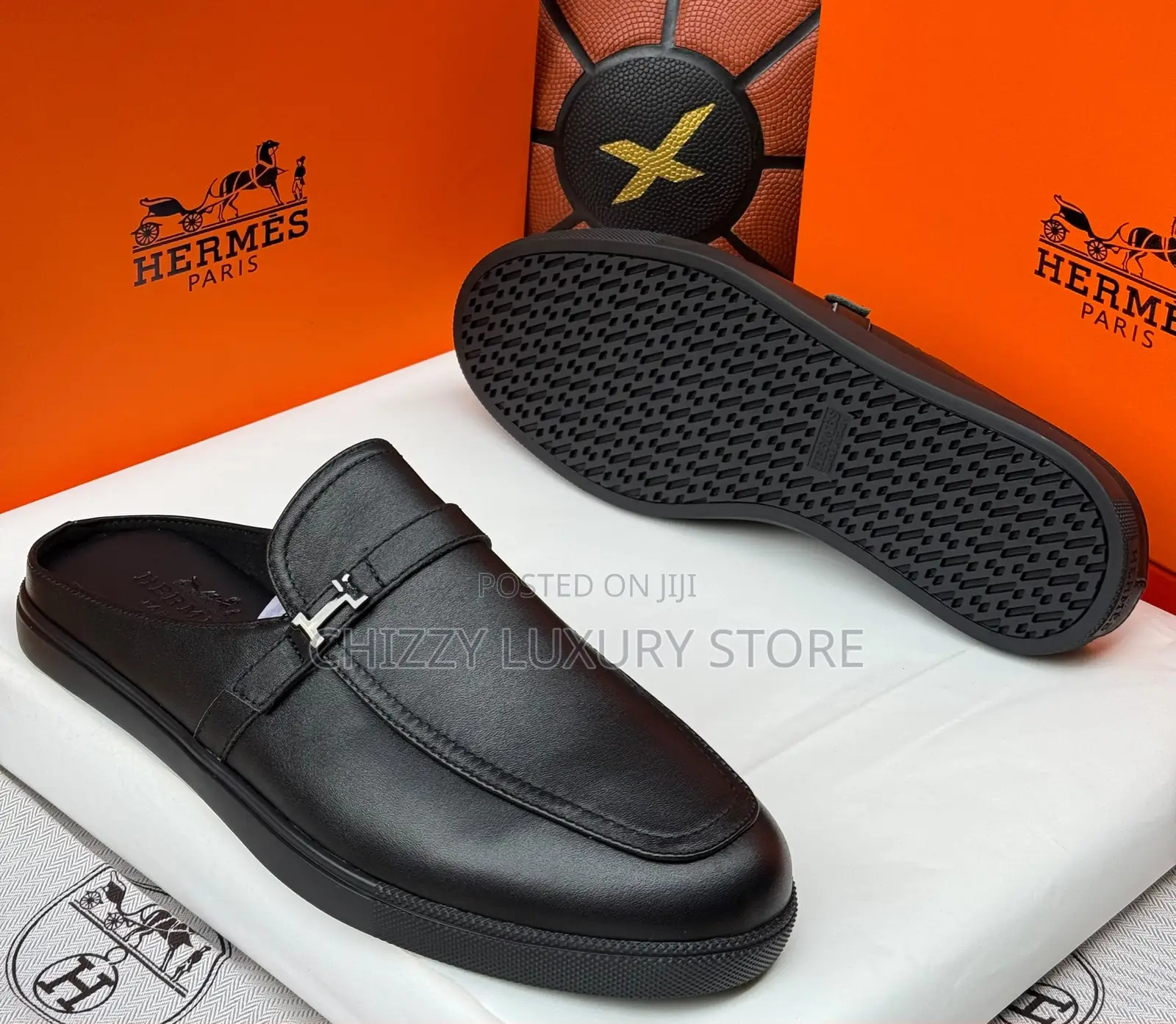 Hermes Quality Luxury Men Half Shoe