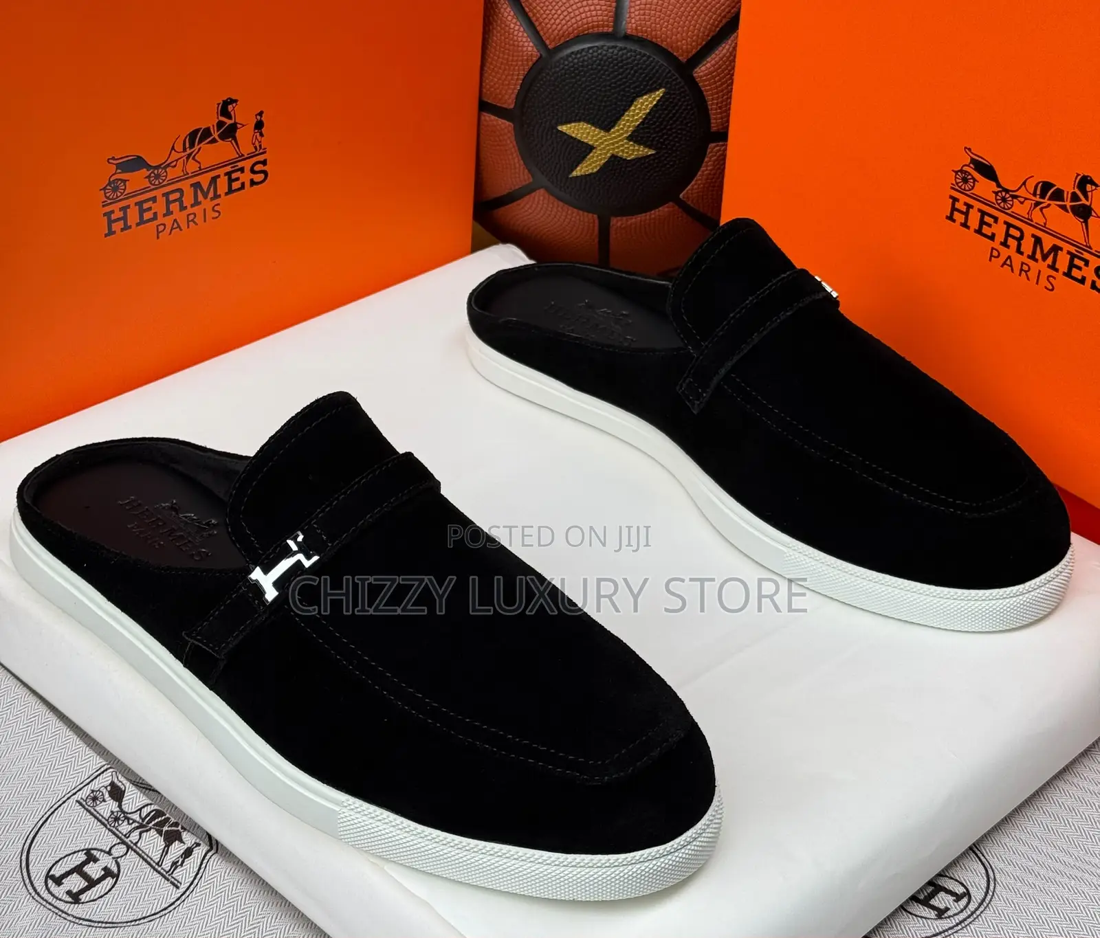 Hermes Quality Luxury Men Half Shoe