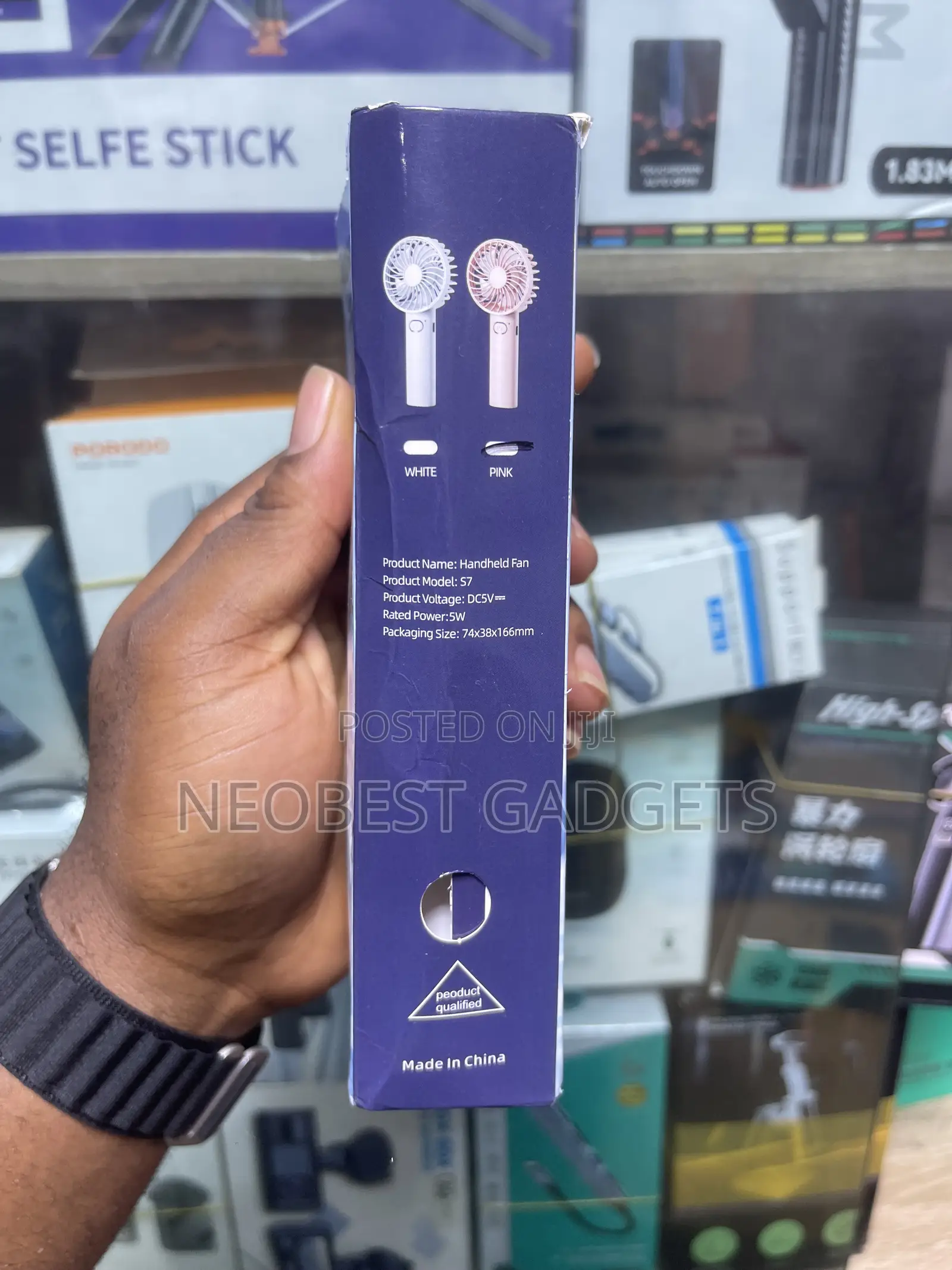 Silver Colored Handheld Fan