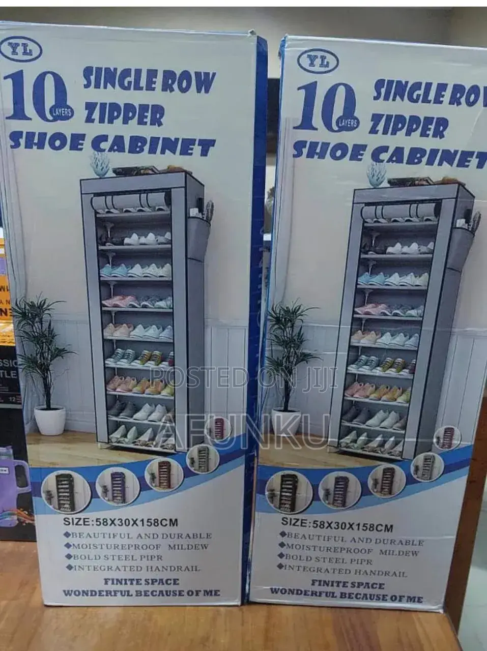 10 Layer Shoe Rack With Cover