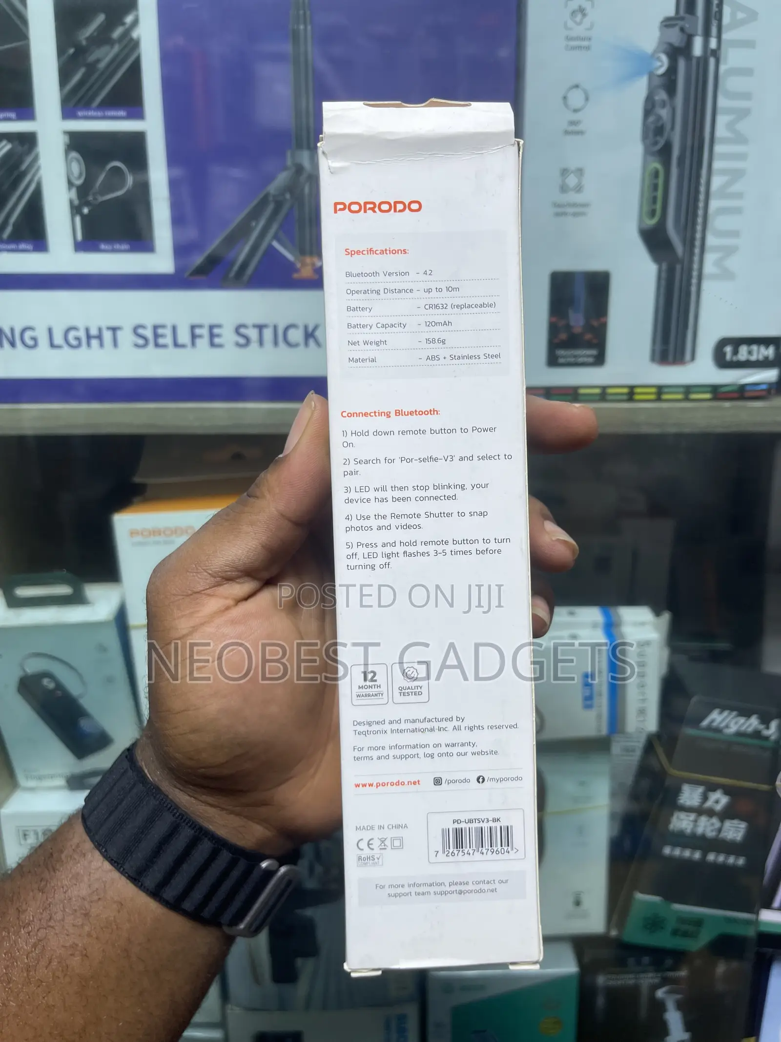 Brand New Porodo Selfie Stick With Tripod