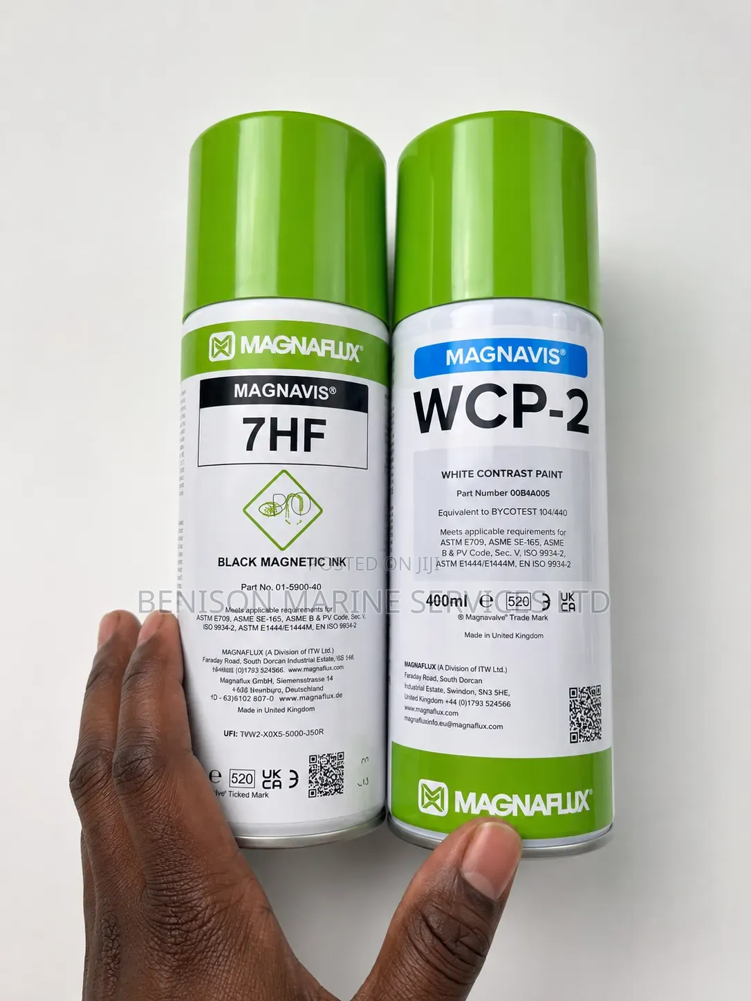 Magnaflux Magnavis 7HF Black and WCP-2 White Contrast Paint