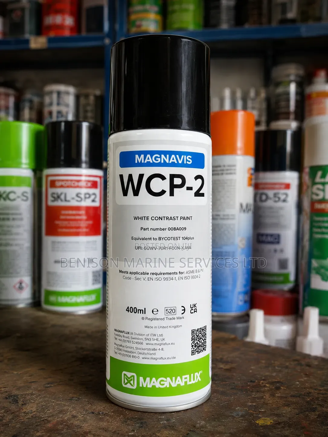Magnaflux Magnavis 7HF Black and WCP-2 White Contrast Paint