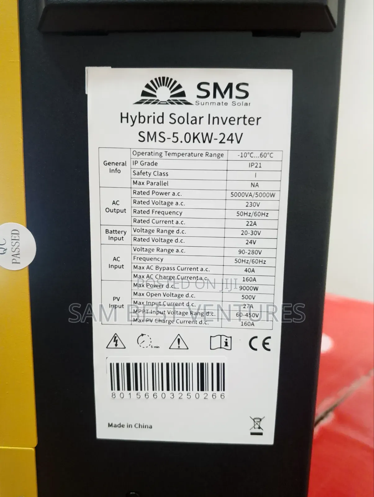 5kva 24v SMS Solar Hybrid Inverter