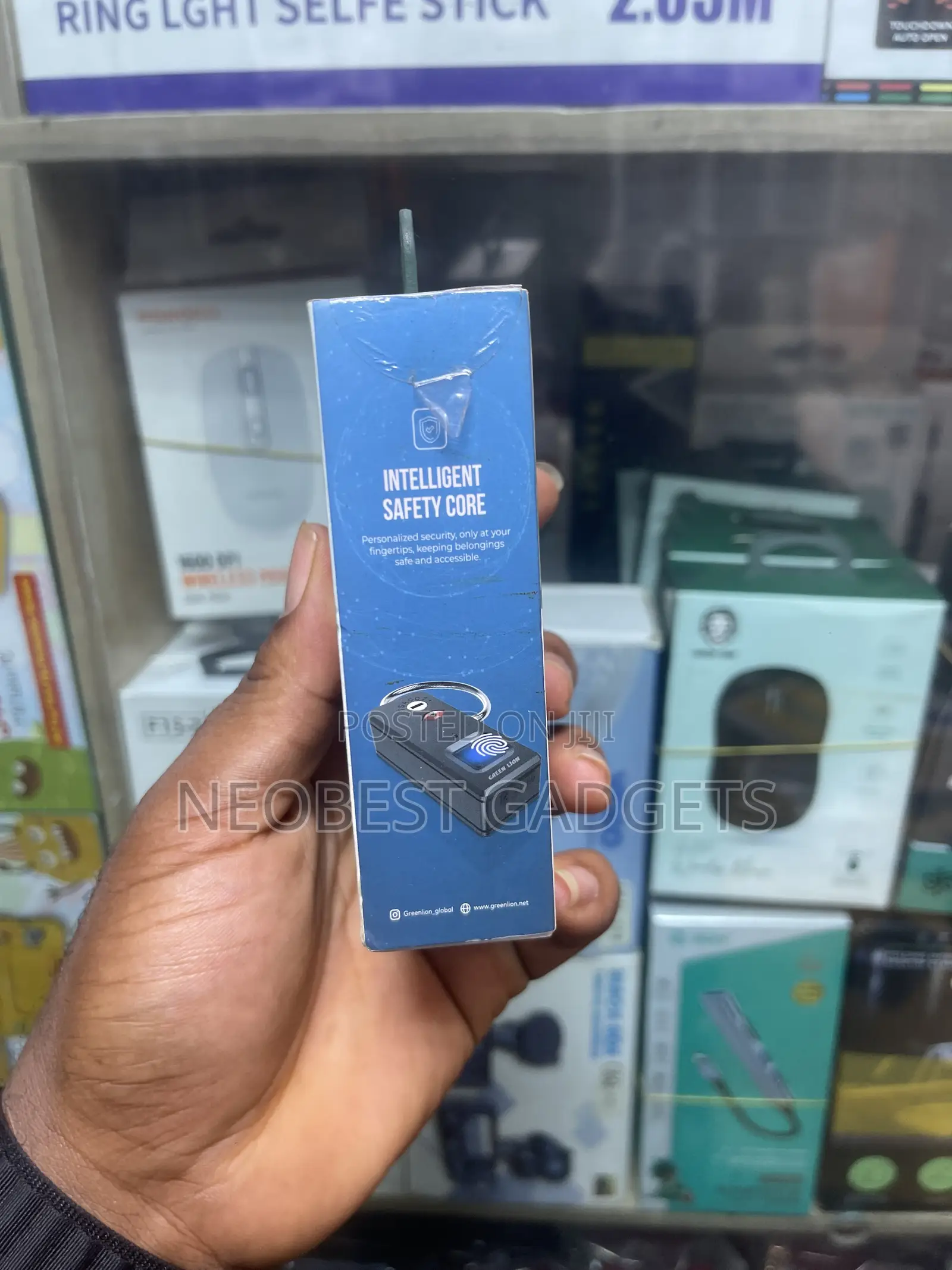 Brand New Green Lion Mini Fingerprint Padlock