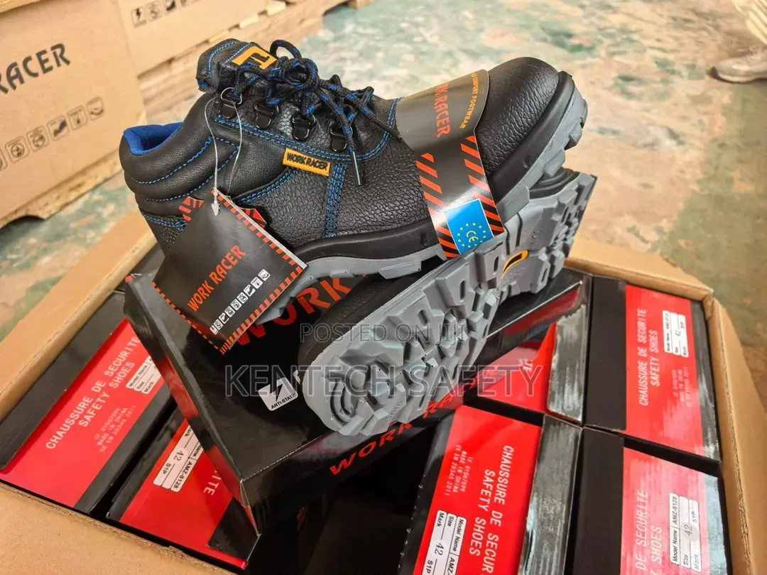Work Racer Safety Boot Shoes and Helmet