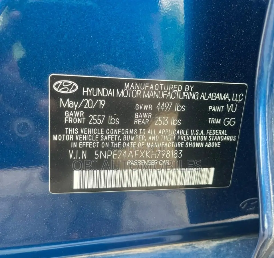 Hyundai Sonata SE 2019 Blue