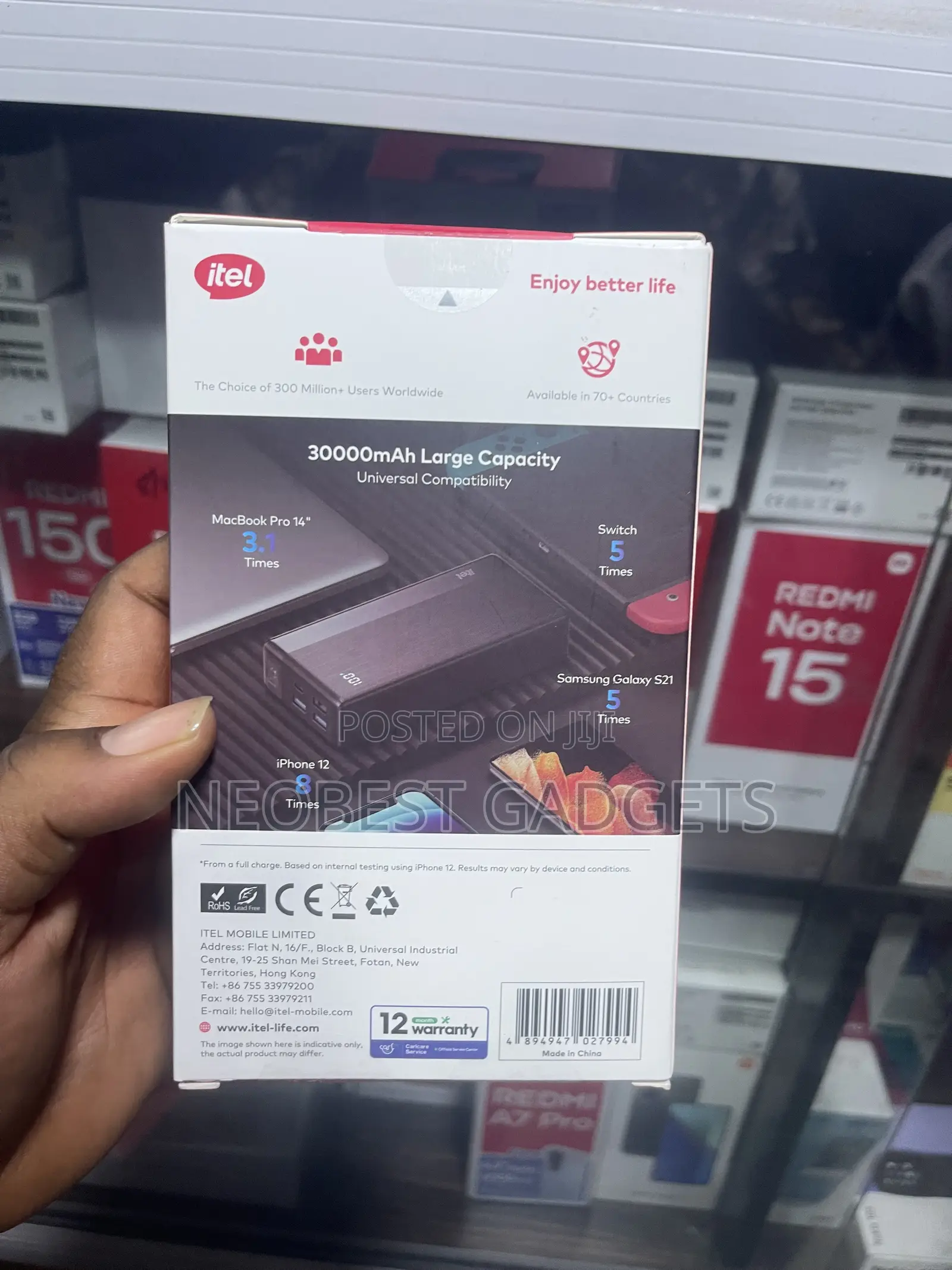 Brand New Itel 30,000mAh Power Bank