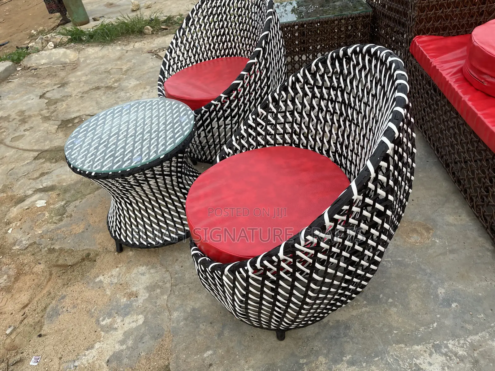 Handmade Coconut Design Rattan Outdoor Indoor Set