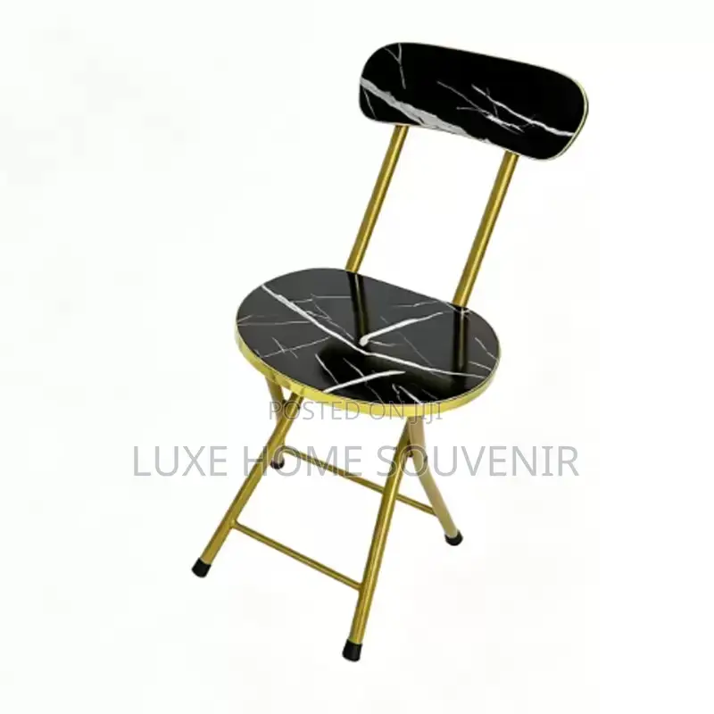 Black Marble Table and Chair