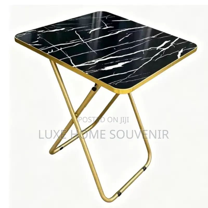 Black Marble Table and Chair