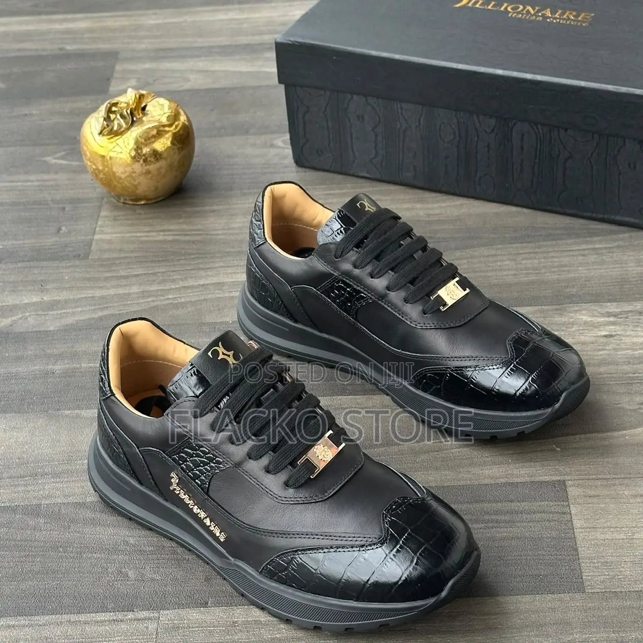 Original Billionaire Luxury Croc Leather Sneakers