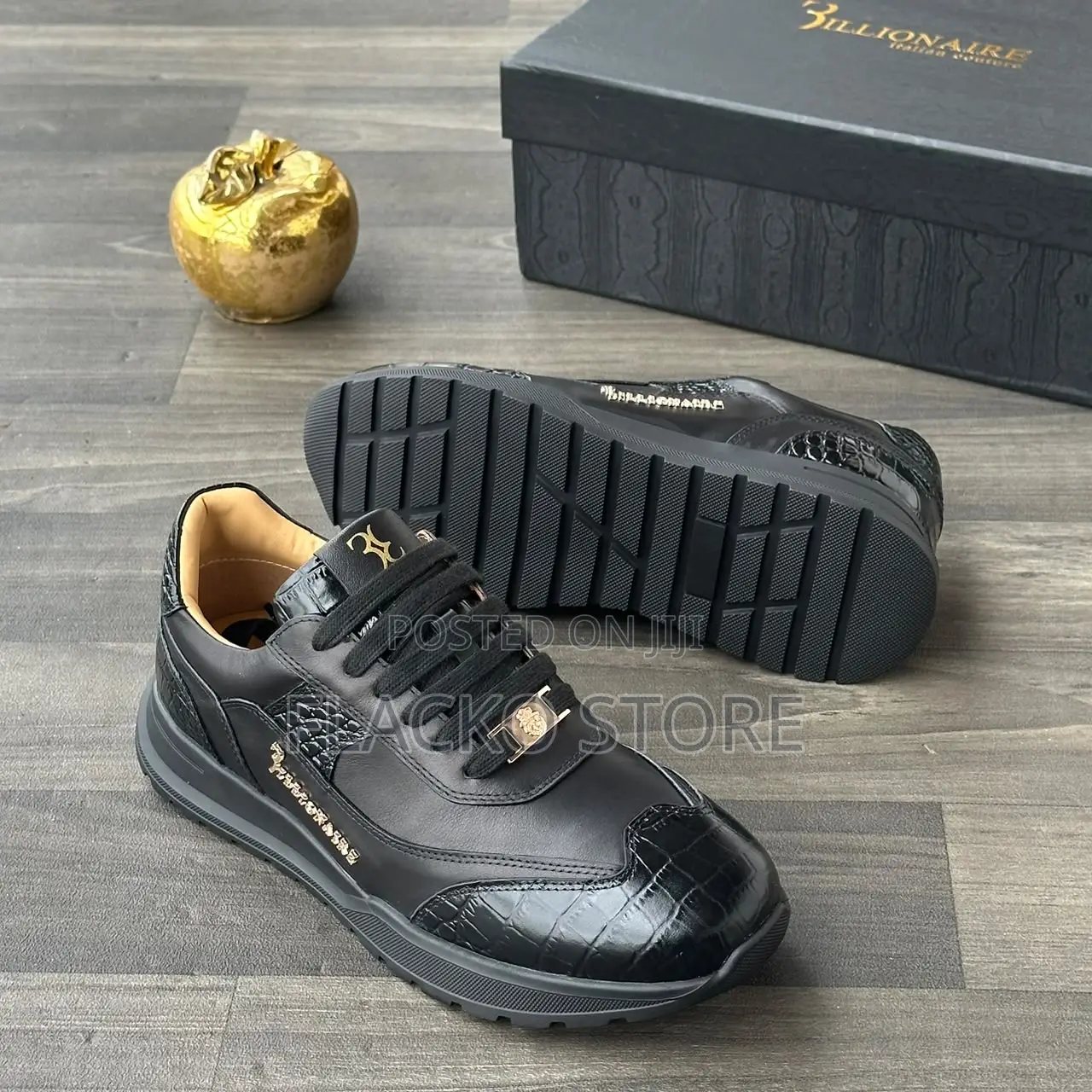 Original Billionaire Luxury Croc Leather Sneakers